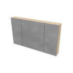 Armoire Miroir Hayat - 3 Portes Miroir Asymétriques Simples Face - 6 Étagères Réglables En Hauteur - 120x70x15cm - Blanc Brillant – Image 15