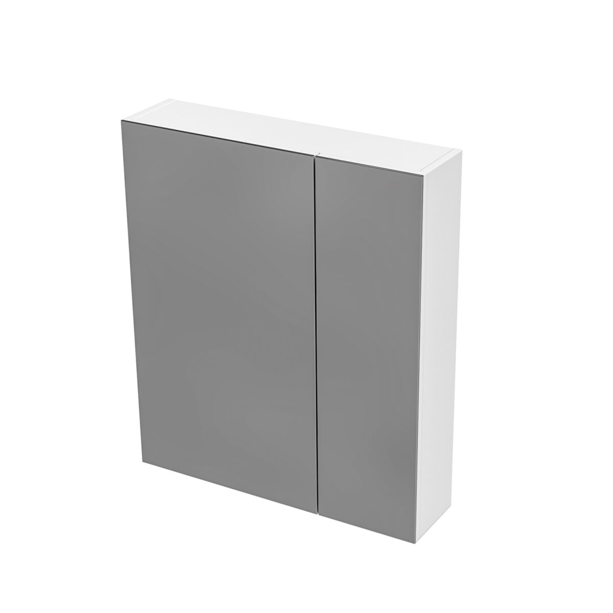 Armoire Miroir Hayat - 3 Portes Miroir Asymétriques Simples Face - 6 Étagères Réglables En Hauteur - 120x70x15cm - Blanc Brillant – Image 19