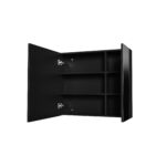 Armoire Colonne Aloni Hayat - 2 Portes - Sans Poignée - Softclose - Réversible - 35x135x35 Cm - Noir Mat – Image 30