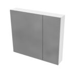 Armoire Miroir Hayat - 3 Portes Miroir Asymétriques Simples Face - 6 Étagères Réglables En Hauteur - 120x70x15cm - Blanc Brillant – Image 21