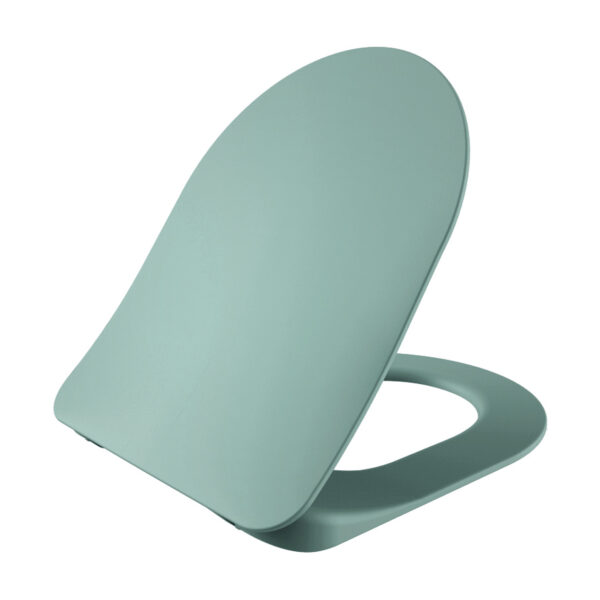 Abattant de WC DUROPLAST (FERMETURE DOUCE ET DÉGAGEMENT RAPIDE) AVEC CHARNIÈRES EN ACIER INOXYDABLE - VERT