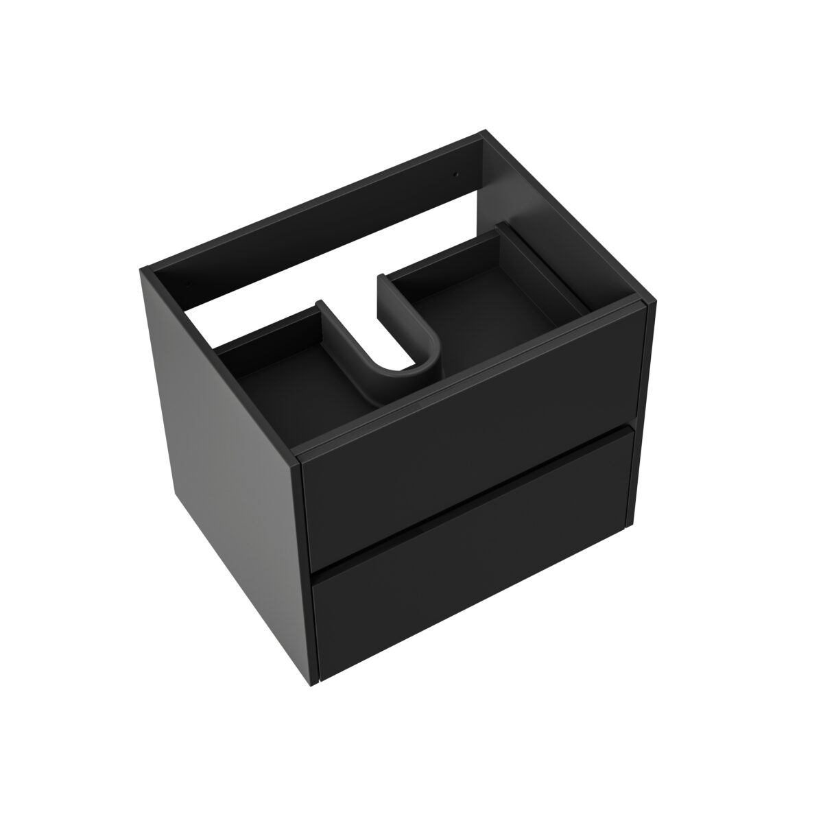 Armoire Colonne Aloni Hayat - 2 Portes - Sans Poignée - Softclose - Réversible - 35x135x35 Cm - Noir Mat – Image 10