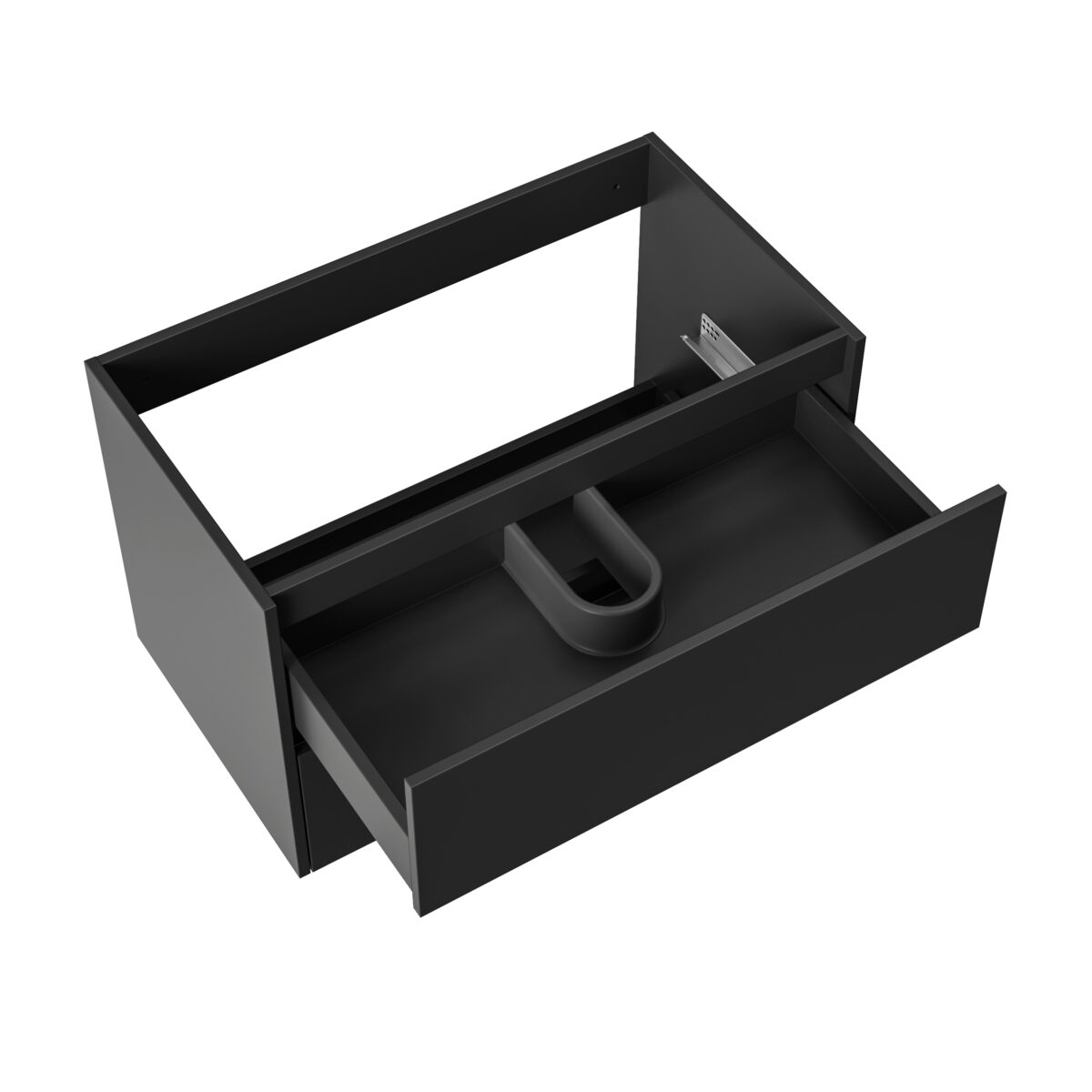 Aloni Hayat Vanity Unit - 2 Drawers - Handleless - Soft Close – 79,5x50x45 Cm - Matt Black - Image 3