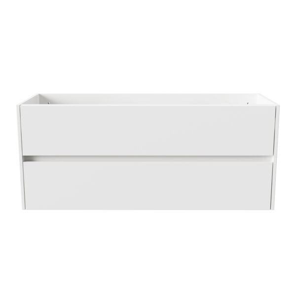 ALONI HAYAT VANITY UNIT - 2 DRAWERS - HANDLELESS - SOFT CLOSE – 119,5X50X45 CM - GLOSSY WHITE