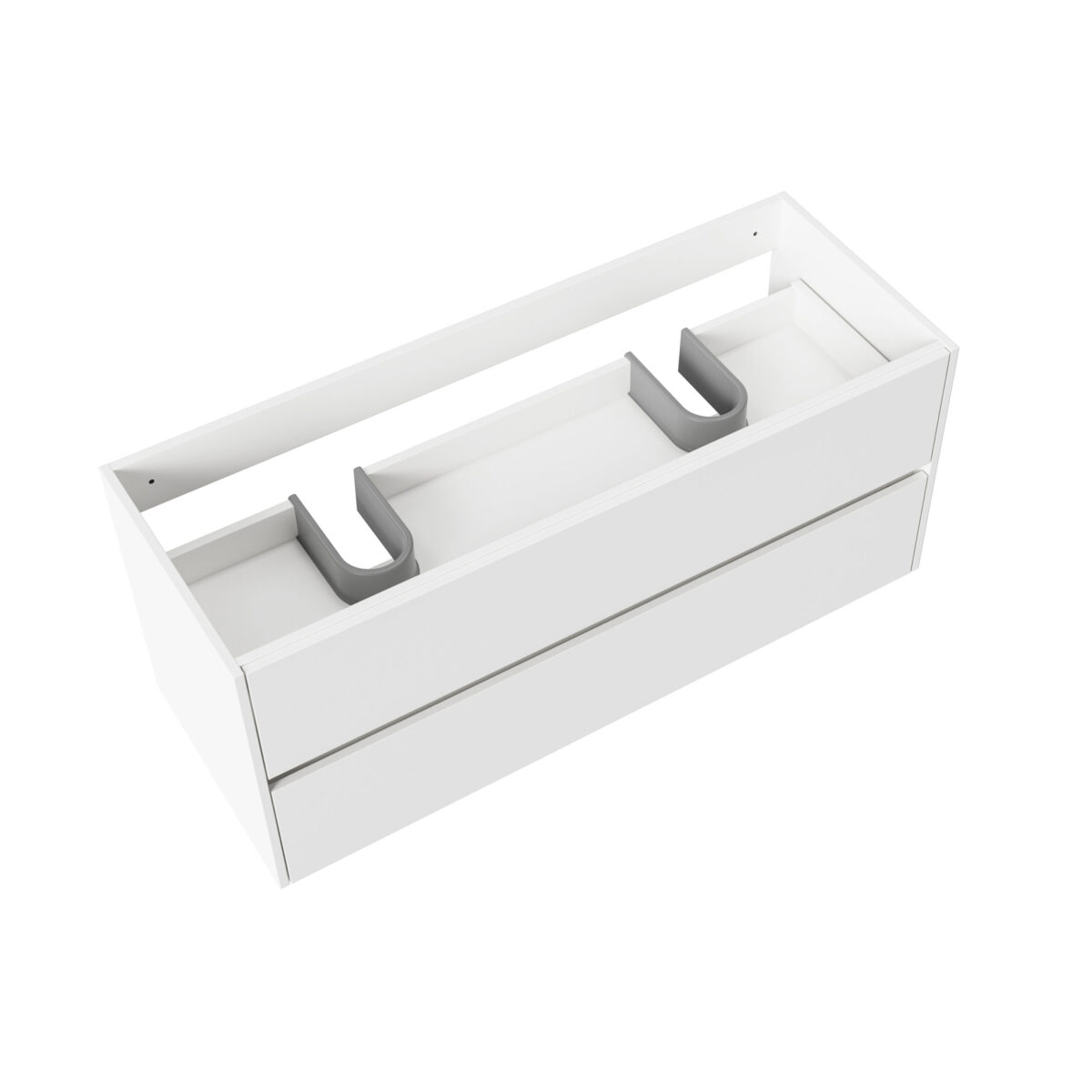 Armoire Miroir Hayat - 3 Portes Miroir Asymétriques Simples Face - 6 Étagères Réglables En Hauteur - 120x70x15cm - Blanc Brillant – Image 10