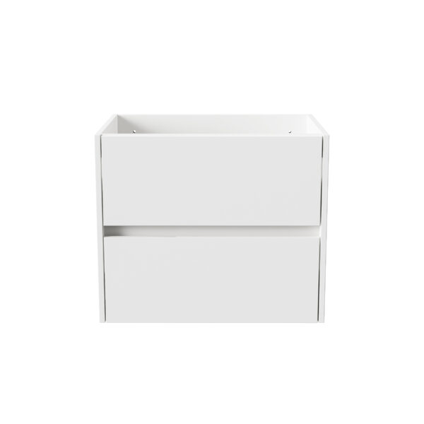 ARMOIRE LAVABO ALONI HAYAT - 2 TIROIRS - SOFTCLOSE - SANS POIGNÉE - 59,5X50X45 CM - BLANC BRILLANT