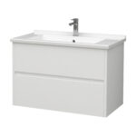 ALONI HAYAT VANITY UNIT - 2 DRAWERS - HANDLELESS - SOFT CLOSE – 79,5X50X45 CM - GLOSSY WHITE - Image 5