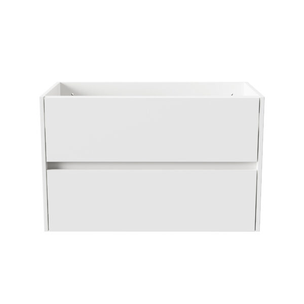 ARMOIRE LAVABO ALONI HAYAT - 2 TIROIRS - SOFTCLOSE - SANS POIGNÉE - 79,5X50X45 CM - BLANC BRILLANT