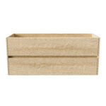 ALONI HAYAT VANITY UNIT - 2 DRAWERS - HANDLELESS - SOFT CLOSE – 119,5X50X45 CM - OAK