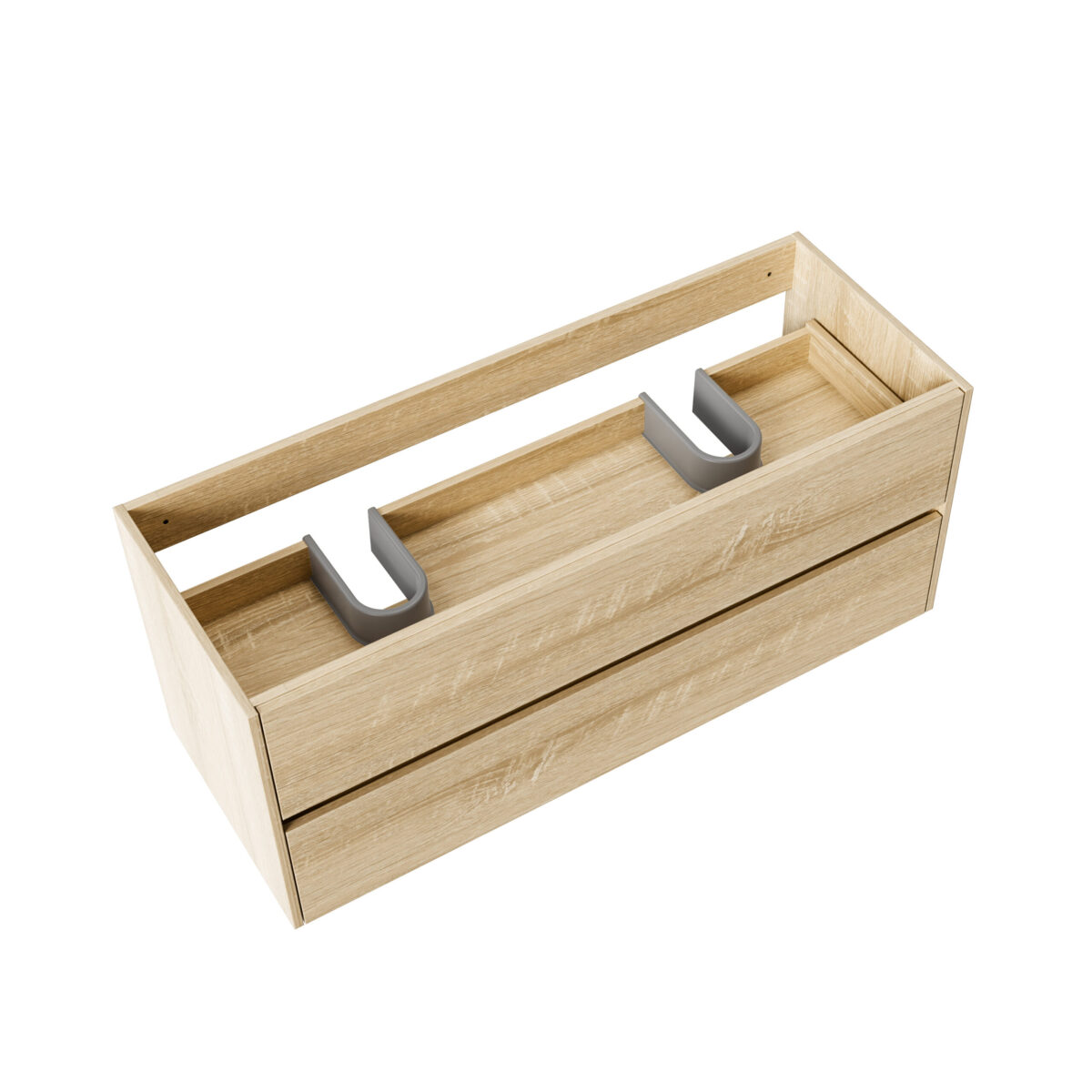 Aloni Hayat Armoire Lavabo - 2 Tiroirs - Softclose - Sans Poignée - 59,5x50x45 Cm - Chêne – Image 30