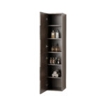 LAYDA HIGH CABINET - 2 DOORS - HANDLELESS - SOFT CLOSE - REVERSIBLE - 35X160X35 CM - DARK WALNUT - Image 2