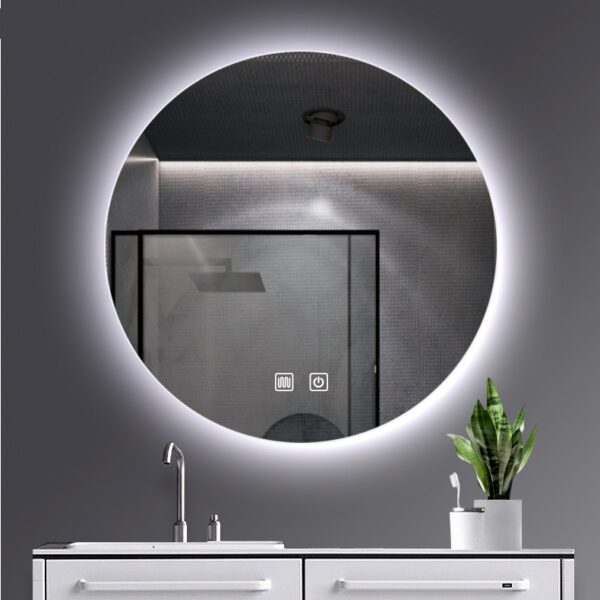 MIROIR LED ROND ALONI OMEGA CHAUFFANT (Ø100CM)