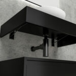ALONI LINA VANITY UNIT (80CM) - MATT BLACK - Image 2