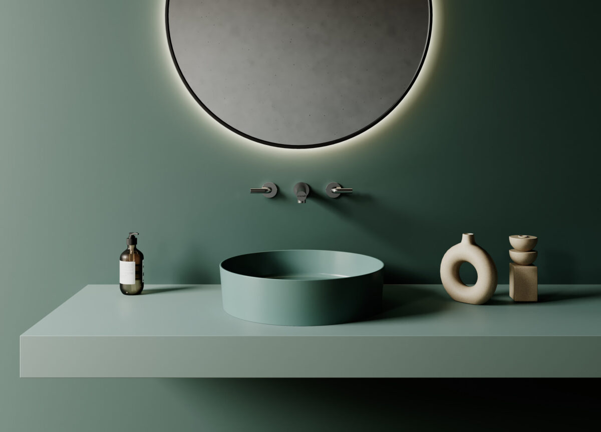 Lavabo À Comptoir Creavit Loop (45cm) - Vert Nil – Image 2