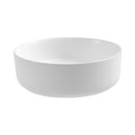 ALONI FIRA WASHBASIN – COUNTERTOP – WITHOUT OVERFLOW – WITHOUT TAP HOLE – WITH CLICK-CLACK WASTE – CERAMIC – 36X12.5X36 CM – MATT WHITE - Image 4