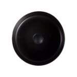 ALONI FIRA WASHBASIN – COUNTERTOP – WITHOUT OVERFLOW – WITHOUT TAP HOLE – WITH CLICK-CLACK WASTE – CERAMIC – 36X12.5X36 CM – MATT BLACK - Image 4