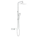 ALONI MITIGEUR DE DOUCHE THERMOSTATIQUE AVEC ETAGERE CHROME BLANC