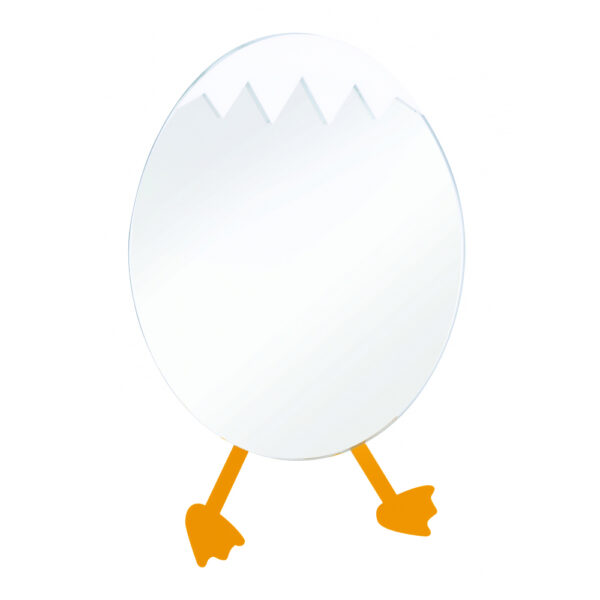 CREAVIT DUCKY SPIEGEL MET EIEREN FIGUUR - GEEL