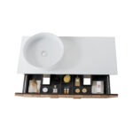 MIMOZA WASTAFELKAST - 1 LADE - Greeploos - SOFT CLOSE – 119X40X52 CM - LICHT EIKEN - Afbeelding 3