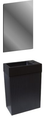 Miroir De Toilette Aloni Mikaro - Avec Cadre - 40x60x1,9 Cm - Chêne Noir – Image 7