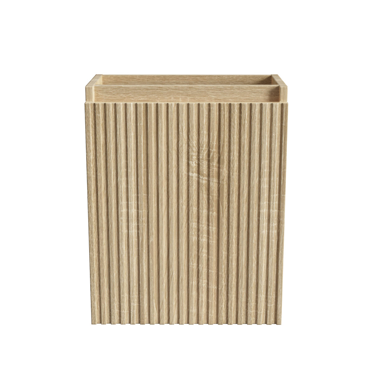 Meubles De Toilette Aloni Zyro - Complet - Armoire Bas Avec 1 Porte - Sans Poignée - Fermeture Douce - Réversible - Miroir - Lavabo - 40,5x22,5 Cm - Chêne Clair/Blanc Brillant – Image 20