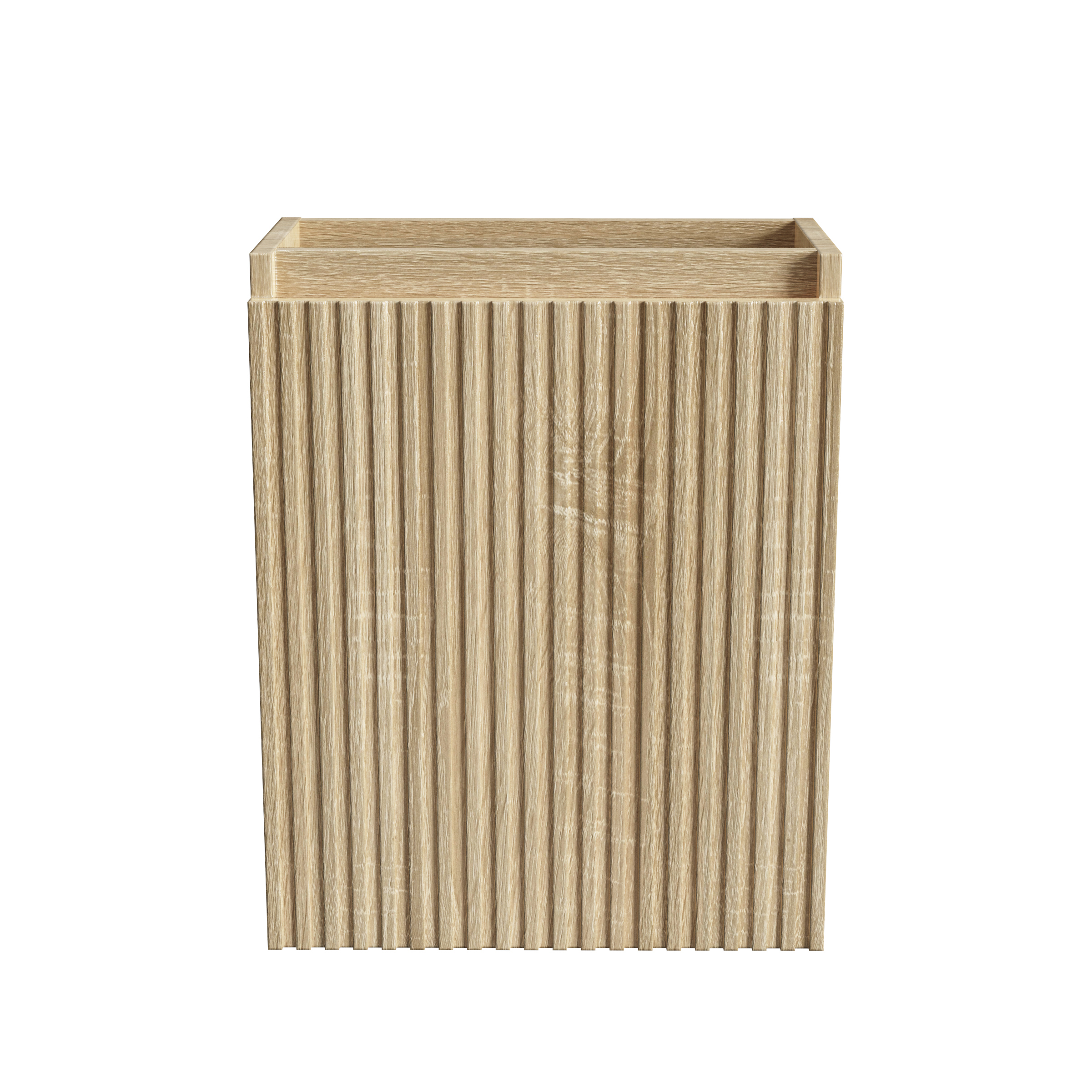 MK-40LSFR-11.jpg ALONI MIKARO TOILET CABINET - 1 DOOR - REVERSIBLE - WITHOUT HANDLE - SOFT CLOSE - 40X50X22.3CM - LIGHT OAK - Image 1