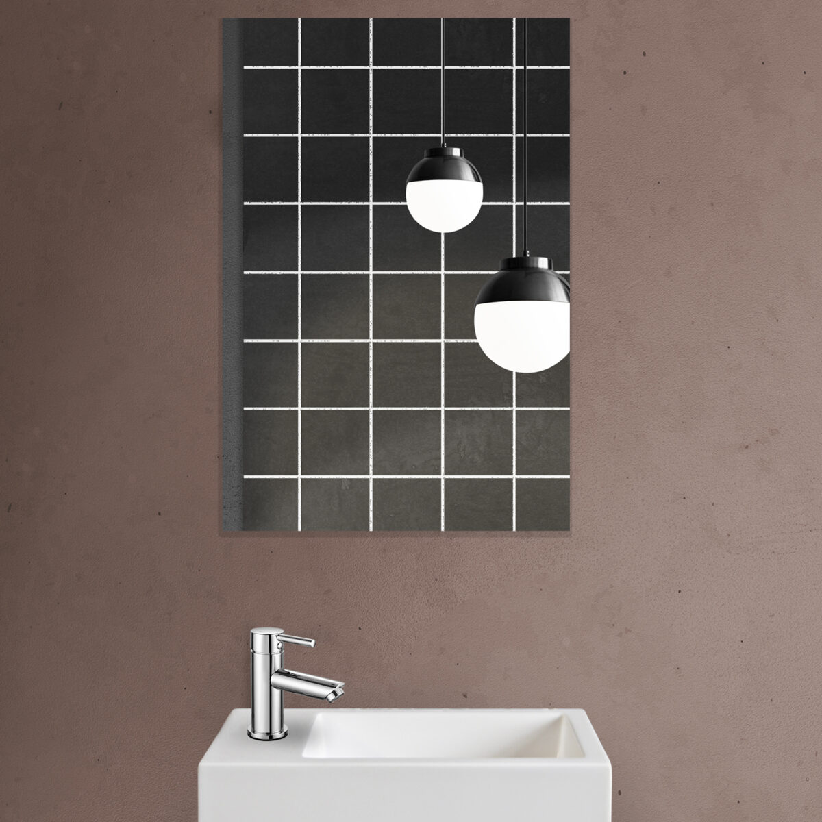 Miroir De Toilette Aloni Mikaro - Avec Cadre - 40x60x1,9 Cm - Noyer – Image 20