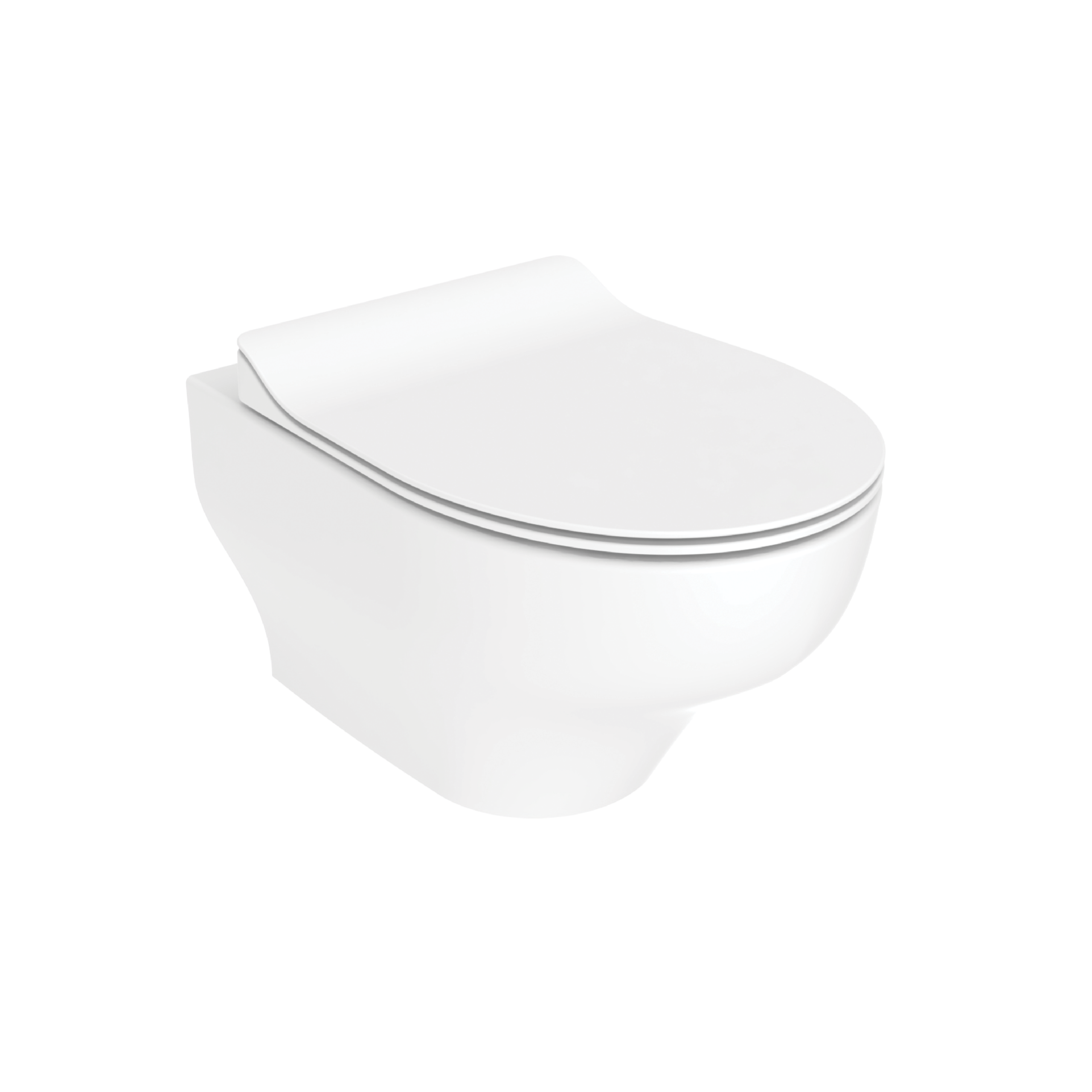 NS323-11CB00E-0000-4.png CREAVIT NESS WALL-HUNG TOILET - TORNADO FLUSH - RIMLESS - WITHOUT TOILET SEAT - GLOSSY WHITE - Image 1