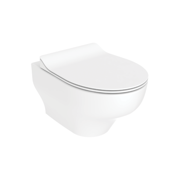 CREAVIT NESS WALL-HUNG TOILET WITH BIDET - TORNADO FLUSH - RIMLESS - WITHOUT TOILET SEAT - Blanc brillant
