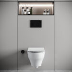 CREAVIT NESS WALL-HUNG TOILET - TORNADO FLUSH - RIMLESS - WITHOUT TOILET SEAT - GLOSSY WHITE - Afbeelding 4