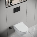 CREAVIT NESS WALL-HUNG TOILET WITH BIDET - TORNADO FLUSH - RIMLESS - WITHOUT TOILET SEAT - GLOSSY WHITE - Image 6