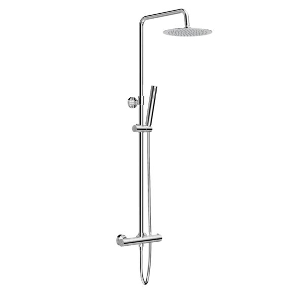 ALONI OPTIMA RONDO RAIN SHOWER SET – THERMOSTATIC – EXPOSED – BELGAQUA – Chrome