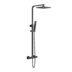 ALONI OPTIMA QUADRO RAIN SHOWER SET – THERMOSTATIC – EXPOSED – BELGAQUA – MATT BLACK