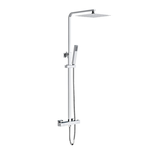 ALONI OPTIMA QUADRO RAIN SHOWER SET – THERMOSTATIC – EXPOSED – BELGAQUA – CHROME