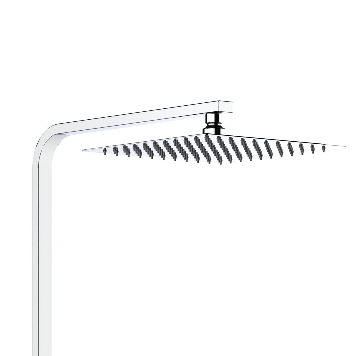 Aloni Optima Quadro Rain Shower Set – Thermostatic – Exposed – Belgaqua – Chrome – Image 4