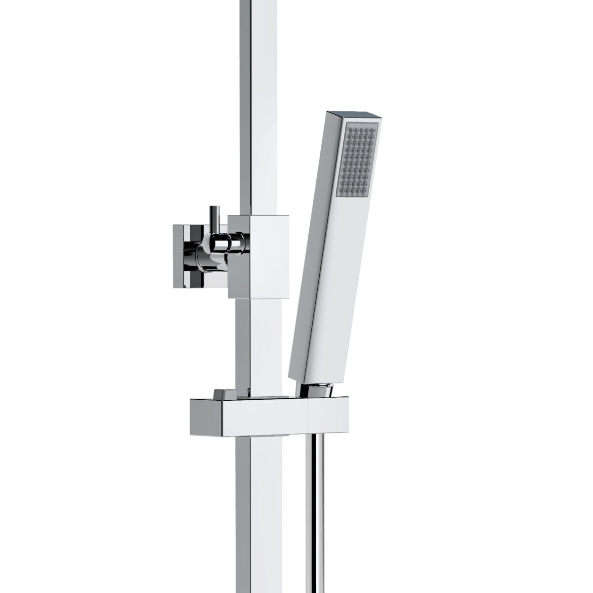 Aloni Optima Quadro Rain Shower Set – Thermostatic – Exposed – Belgaqua – Chrome – Image 3