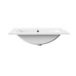 ALONI HAYAT WASHBASIN- 1 BASIN - MET OVERLOOP - 1 kraangat - POLYRESIN - 60X1,5X45 cm - GLOSSY WHITE