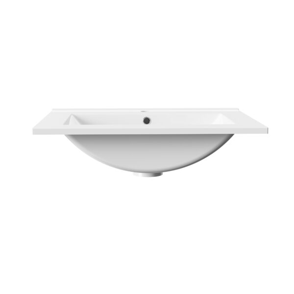 ALONI HAYAT WASHBASIN- 1 BASIN - WITH OVERFLOW - 1 TAP HOLE - POLYRESIN - 60X1,5X45 CM - Blanc brillant