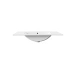 ALONI HAYAT WASHBASIN- 1 BASIN - WITH OVERFLOW - 1 TAP HOLE - POLYRESIN - 80X1,5X45 CM - Blanc brillant