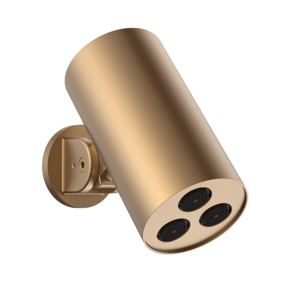 UNIFORMA CILINDER HOOFDDOUCHE - 1 SET - WANDBEVESTIGING - 8X15 CM - BRUIN BRONS (PVD)