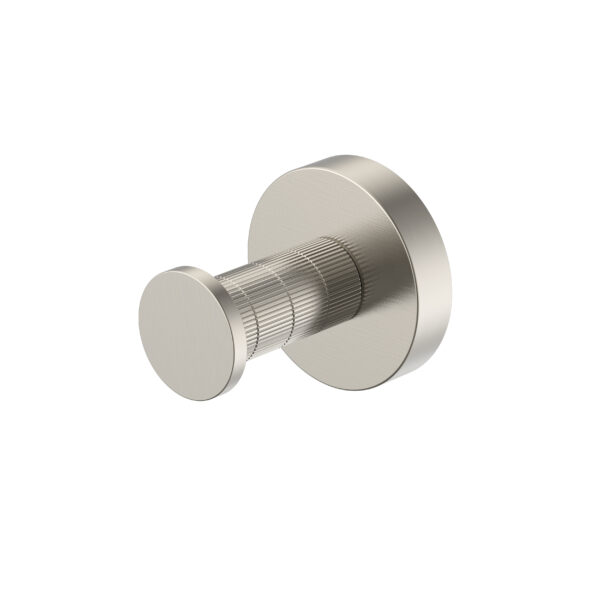 STRIA HOOK – REFINED RIBBED FINISH – BRUSHED STAINLESS STEEL