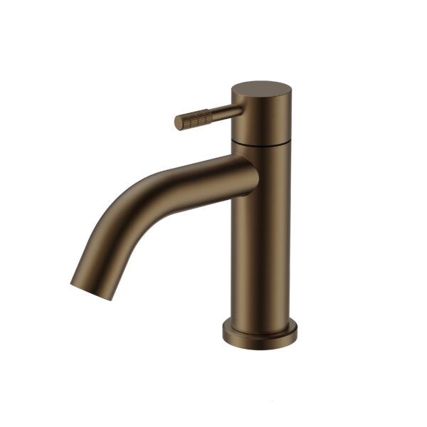STRIA COLD WATER TAP – REFINED RIBBED HANDLE – WITHOUT WASTE – BROWN BRONZE (PVD)