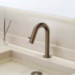 Robinet Eau Froide Stria - Bec Courbe - Sans Vidage - Bronze Brun (Pvd) – Image 2