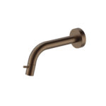 STRIA WALL-MOUNTED COLD WATER TAP – CUTTABLE SPOUT – REFINED RIBBED HANDLE – WITHOUT WASTE – BROWN BRONZE (PVD)