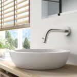 Robinet Eau Froide Stria - Montage Mural - Réglable - Bouton À Texture Nettoyée Raffinée - Sans Vidage - Acier Inoxydable Brossé – Image 2