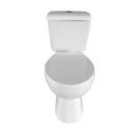 Toilettes Fermées Aloni Pro - Au Sol - Siphon En S - Sortie Au Sol - Avec Réservoir - Avec Mécanisme De Chasse - Double Chasse - Avec Siège - Fermeture Douce - 38x72x67 Cm - Blanc Brillant – Image 3