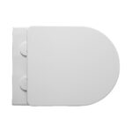 ALONI PRO WALL-HUNG TOILET – TORNADO FLUSH – RIMLESS – WITH SEAT – DUROPLAST – SOFT CLOSE – QUICK RELEASE – COMPACT 49 cm – 36X32X49 cm – MAT WIT - Afbeelding 7