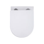 ALONI PRO WALL-HUNG TOILET – TORNADO FLUSH – RIMLESS – WITH SEAT – DUROPLAST – SOFT CLOSE – QUICK RELEASE – COMPACT 49 cm – 36X32X49 cm – GLOSSY WHITE - Afbeelding 8