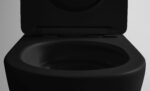 Aloni Pro Wall-Hung Toilet – Tornado Flush – Rimless – With Seat – Duroplast – Soft Close – Quick Release – Compact 49 Cm – 36x32x49 Cm – Noir Mat – Image 5