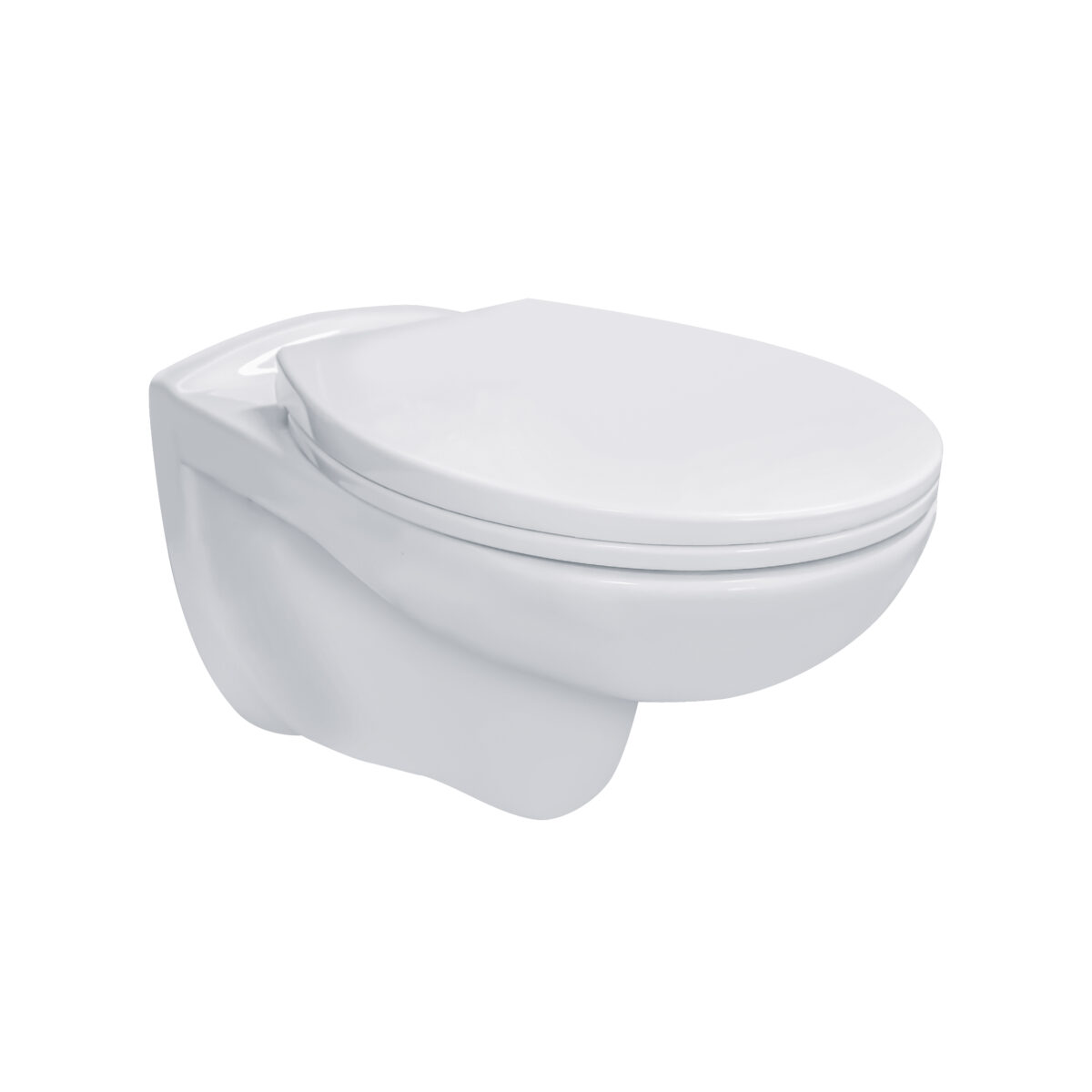 Aloni Pro Wall-Hung Toilet - Rimless - With Seat - Thermoplast (Pp) - Softclose - Quick Release - 35.5x41x54.5 Cm - Blanc Brillant – Image 2